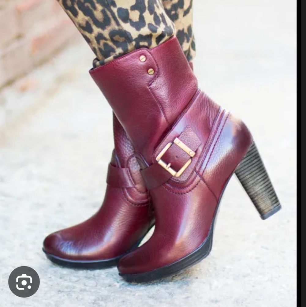 Clarks Chunky Heel Boots